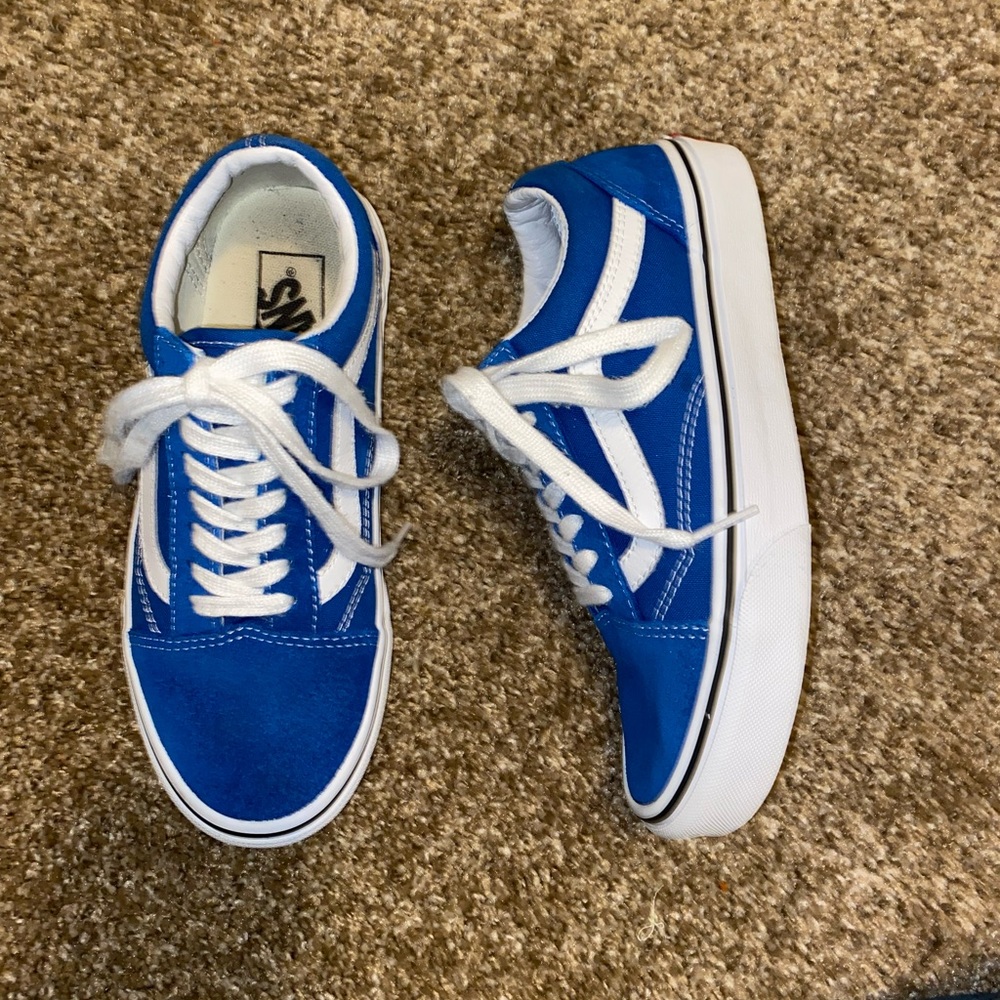 Blue vans in size 6 in women